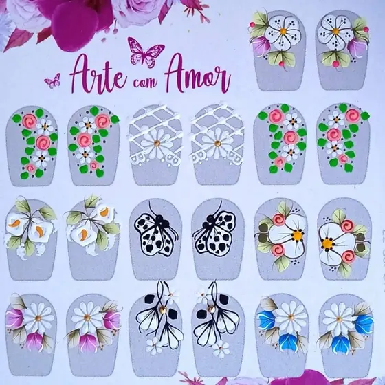 20 adesivos artesanais para unhas feito a mão com joias, strass, pedrarias, peliculas