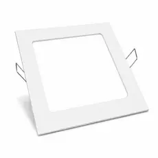 Plafon LED Embutir 15x15 12W Slim Quadrado Branco Bivolt Slim painel p/ teto gesso PVC
