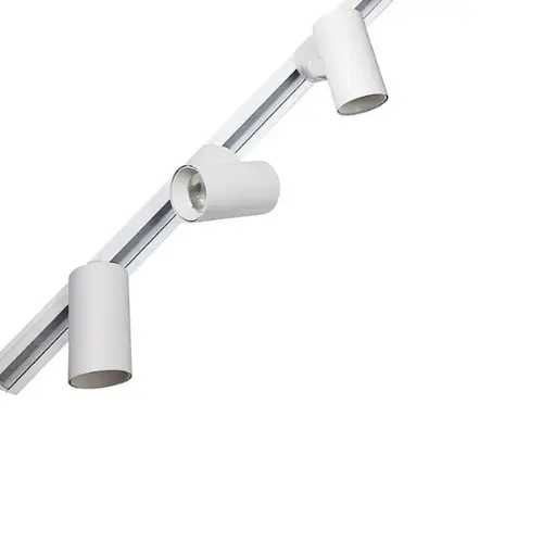 Trilho Eletrificado 1 metro Branco com Opção de Spots 7w Decoração Teto Iluminação