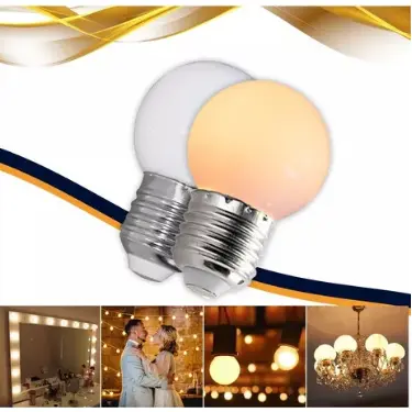 Lâmpada Bolinha Mini Bulbo Led 1w E27 Decoração E Iluminação