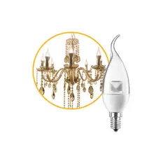 Kit 6 Lâmpadas Vela Led Bico 3w E-14 Bivolt P/ Lustre