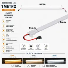 Barra Rígida Led 1 Metro Fita 2835 Direto Na Rede decoração