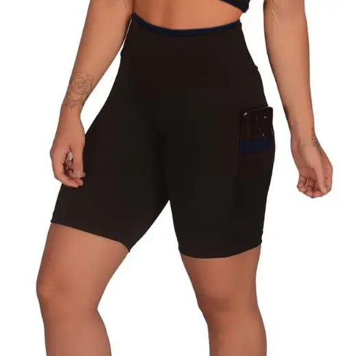 bermuda academia feminina treino com bolso na lateral