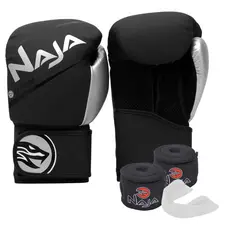 Kit luva Boxe Muay Thai Naja Extreme + Bandagem + Protetor Bucal