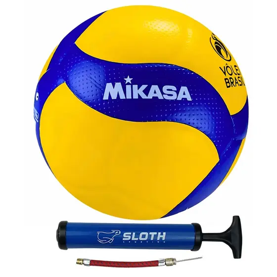 Bola de Vôlei de Quadra Mikasa V200W Oficial + Bomba de Ar