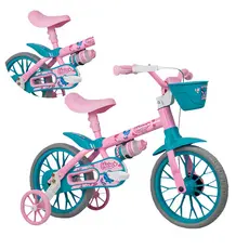 Bicicleta Infantil Aro 12 Nathor Charm Rosa Menina 1-4 Anos