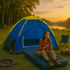 Barraca Camping 2 pessoas Mor Iglu Life + Colchão Solteiro Inflável Com bomba