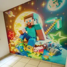 Papel de Parede Tema Minecraft para Quarto PAREDE TOTAL M²