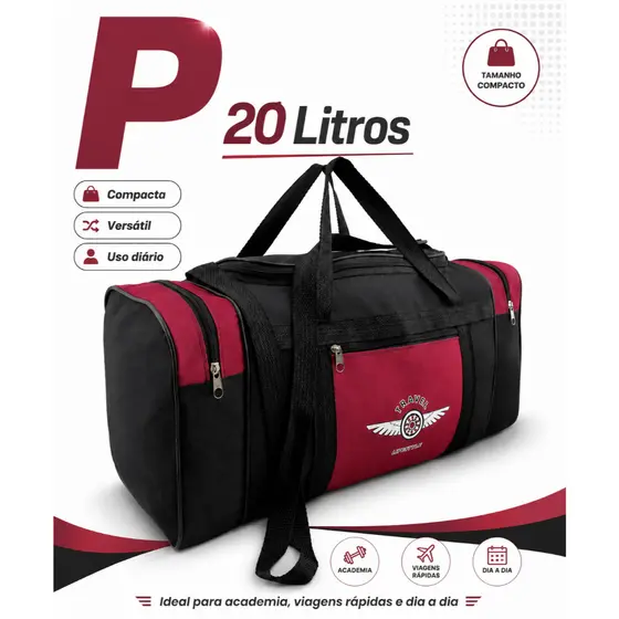20L Bolsa Pequena Esportiva - Sacola de Viagem - Bolsa de Mão - Bolsa Academia Pequena