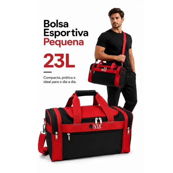 23L Bolsa Pequena Esportiva - Sacola de Viagem - Bolsa de Mão- Bolsa Academia Pequena - Republic Vix