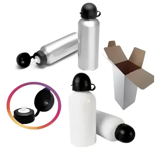 Kit Squeeze bolinha 1/2/3 unidades para sublimação 500 ml branco ou prata - Envio Imediato