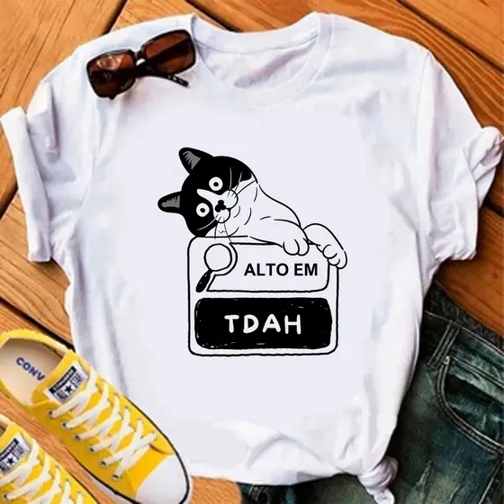 CAMISETA ALTO EM TDAH - 100% POLIESTER