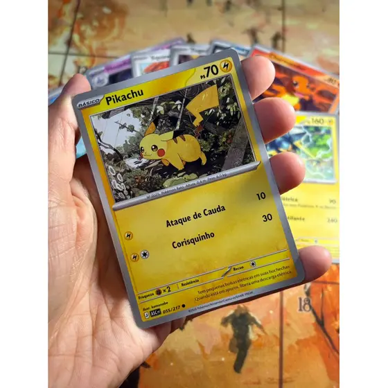 10 Cartas aleatórias Pokémon originais Copag para coleção + 1 carta PIKACHU