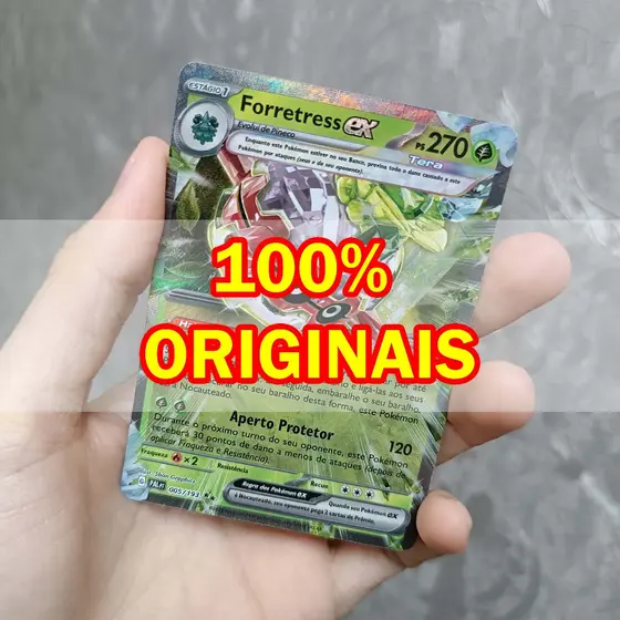 Surpreenda um fã de Pokémon: Pacote de 4 cartas Pokémon Ultra Raras EX originais Copag