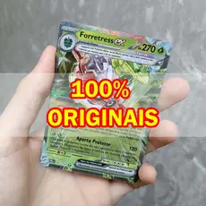 Surpreenda um fã de Pokémon: Pacote de 4 cartas Pokémon Ultra Raras EX originais Copag