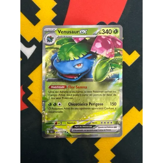 Carta Pokémon Venusaur ex original 001/142
