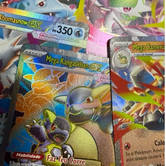 Carta Pokémon Mega EX Garantida – Original – Surpresa