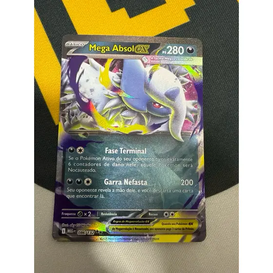 Carta Pokémon Mega Absol EX 086/132 – Coleção Megaevolução 2025 – Português Rara NM