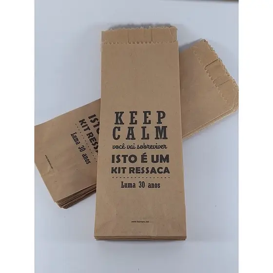 Saquinho Kraft Kit Ressaca Mod1 Lembrancinha Personalizados