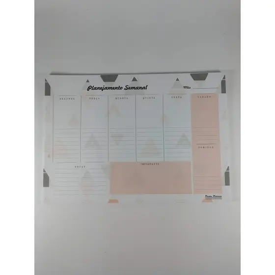 Planner semanal  Planejador A4 - 36 folhas - Tempo, Memo, Agenda Organizador de Planejamento cronograma
