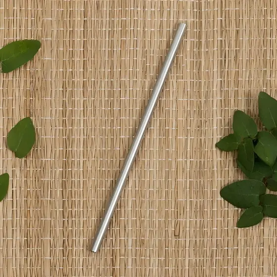 2 Unid. Canudo de Inox Reto Reutilizável Lavável Bebida Drink