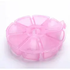 MINI Organizador 10,4cm Multiuso Porta Comprimidos Pílulas Caixinha de Remédios Portátil 8 Divisórias