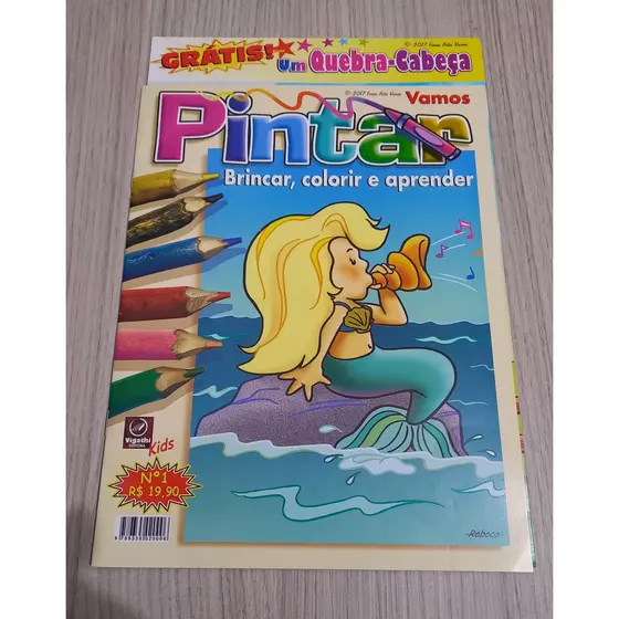 Livro de Atividades 8 Folhas Frente e Verso (16 Páginas) + Quebra Cabeça - Ligar Pontos Colorir Encontrar Erros