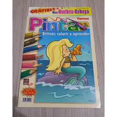 Livro de Atividades 8 Folhas Frente e Verso (16 Páginas) + Quebra Cabeça - Ligar Pontos Colorir Encontrar Erros