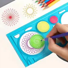 Régua para Desenho Espirógrafo Escola Arte