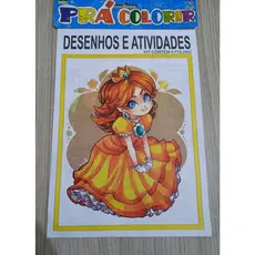 Desenhos e Atividades para Meninas 5 Folhas Soltas Frente e Verso (10 Páginas) Pintar Colorir Aprender Brincar