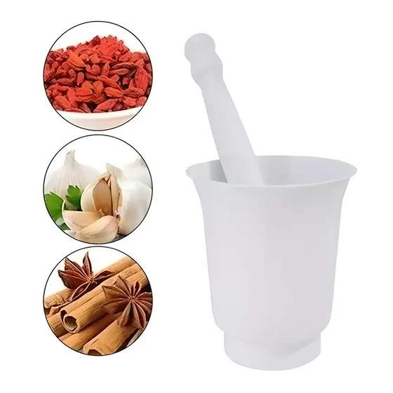 Pilão Com Socador Multiuso Amassador de Alho Tempero Caipirinha