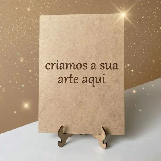Placa Decorativa Personalizada com Suporte MDF - Foto Tema Frase Presente - MONTO QUALQUER ARTE