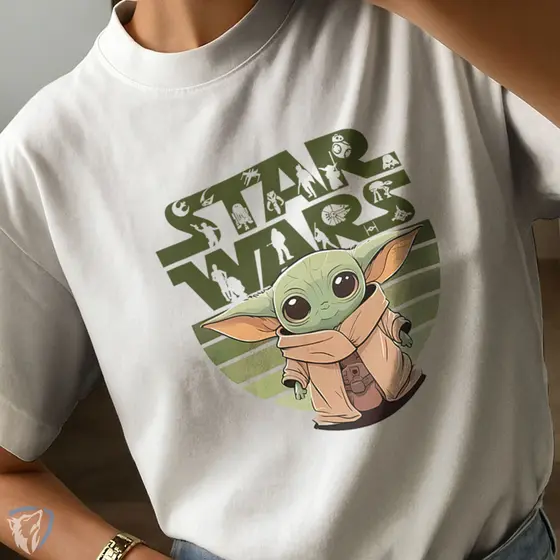 Camiseta Star Wars Estampada | Baby Yoda Estilo Geek