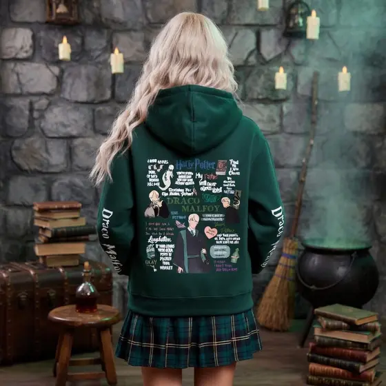Moletom Canguru Draco Malfoy | Estampa Harry Potter Slytherin Criativa