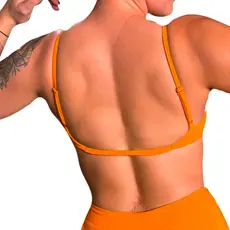 Top academia Duplo alcinha regulagem fitness Dryfit Poliamida costas nua frente unica