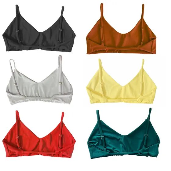 kit 3 Top Academia feminino Frente unica costas nua alça regulavel duplo premium