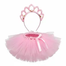 Fantasia Princesa Infantil SAIA DE TUTU + ACESSÓRIO DE CABELO Festa Aniversário Menina