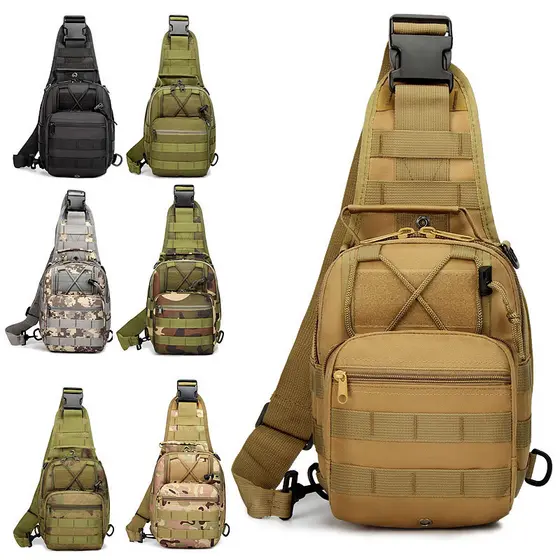 Bolsa Transversal Tática com Material Resistente 600D para Homens e Mulheres