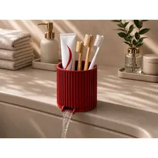 Porta Escova de Dentes com Dreno Automático | Organizador de Bancada para Banheiro | Suporte para Escovas e Creme Dental