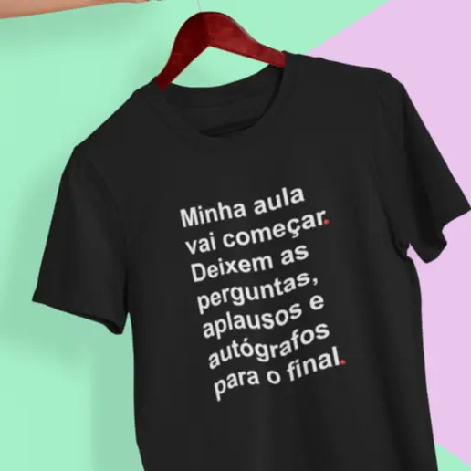 Camiseta frases legais. Camiseta Preta B谩sica Tecido Algod茫o. Camiseta Frases Engra莽adas. Camiseta Masculina e Feminina