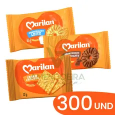 Biscoito Sache Leite Chocolate e Cracker Marilan 10g -300 Un Bolacha tipo Bauducco Unitario