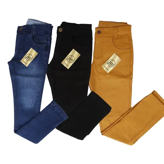 Calça Jeans Masculina Infantil Meninos 2 ao 16 moda infanto juvenil peças exclusivas top de linha