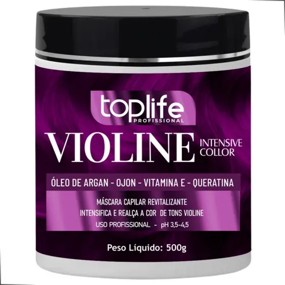 Máscara capilar Matizadora Tonalizante Violine 500gr Toplife