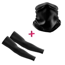 Kit de inverno ciclismo Manguito + Bandana com protecao UV+50 motoqueiro running
