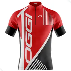Camiseta Ciclismo Masculina Dryfit Proteção UV Bike MTB Speed Oggi Bike Vermelha