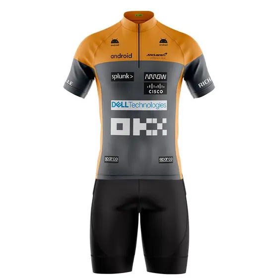 Kit Ciclismo Masculino Bermuda e Camisa Pro Tour F1 Com Bolsos UV 50+
