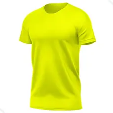 Camiseta Poliéster DryFit Masculina Lisa Academia Corrida Casual Esportes Confortável AMARELO NEON