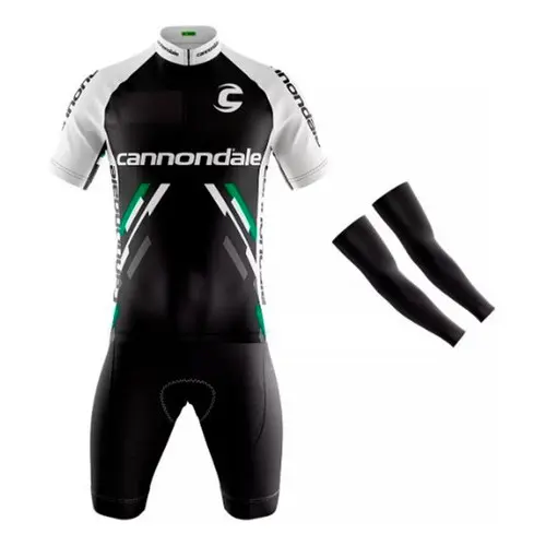 CONJUNTO CICLISMO MASCULINO BERMUDA E CAMISA CANNONDALE COM MANGUITOS UV 50+