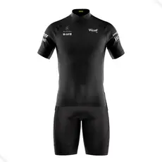 CONJUNTO CICLISMO MASCULINO BERMUDA E CAMISA PRETO UV 50+