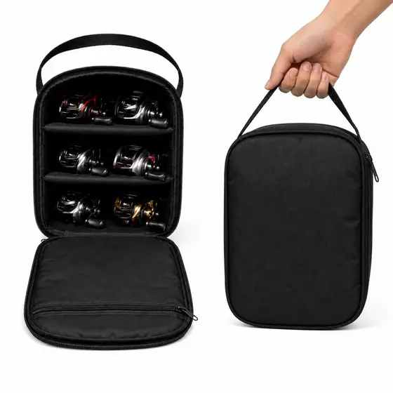 Bolsa Porta Carretilha com Alça de Mão (Acolchoada)